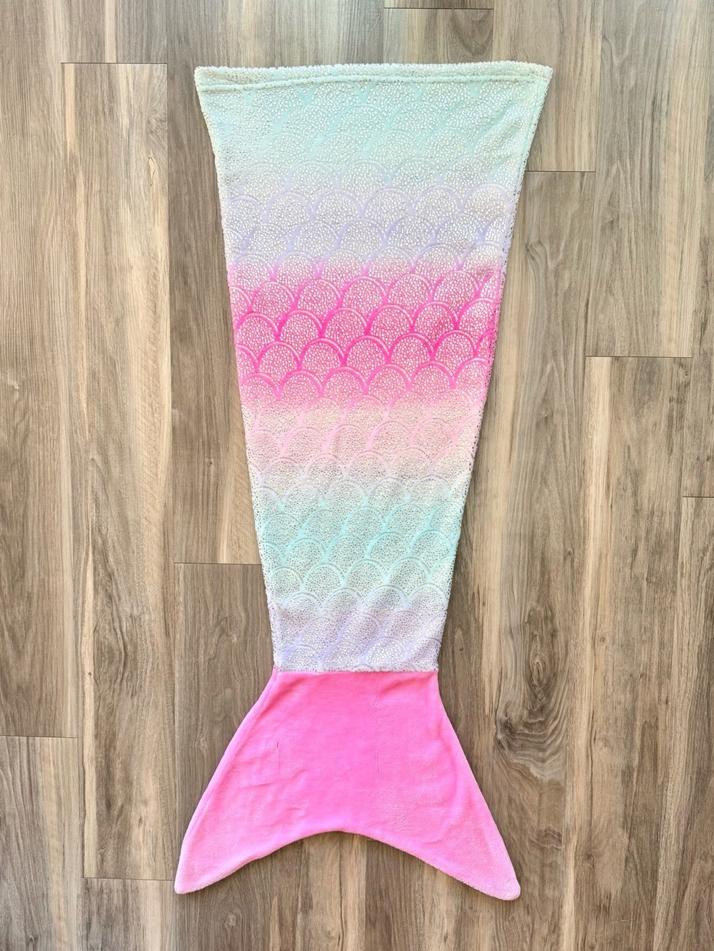Rainbow Mermaid Tail Plush Blanket